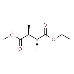 Butanedioic acid, 2-iodo-3-methyl-, 1-ethyl 4-methyl ester, (2R,3R)-rel- (9CI) Structure
