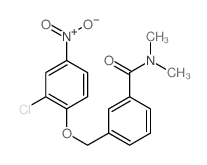 3-[(2-chloro-4-nitro-phenoxy)methyl]-N,N-dimethyl-benzamide结构式