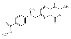 methyl 4-[(2-amino-4-sulfanylidene-1H-pteridin-6-yl)methyl-methyl-amino]benzoate structure