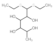 1,1-bis(ethylsulfanyl)hexane-2,3,4,5-tetrol结构式