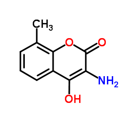 3-Amino-4-hydroxy-8-methyl-2H-chromen-2-one Structure