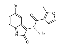 N-(5-bromo-2-oxoindol-3-yl)-2-methylfuran-3-carbohydrazide Structure