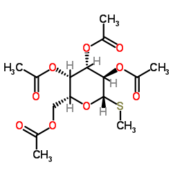 甲基 2,3,4,6-O-四乙酰基-BETA-D-硫代吡喃半乳糖苷结构式