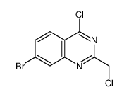 7-溴-4-氯-2-(氯甲基)喹唑啉结构式