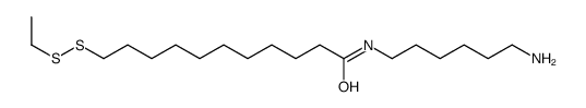 N-(6-aminohexyl)-11-(ethyldisulfanyl)undecanamide结构式