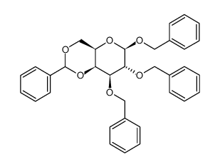 苄基4,6-O-苄叉-2,3-二-O-苄基-β-D-半乳糖吡喃糖苷结构式