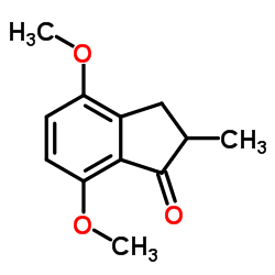 4,7-二甲氧基-2-甲基茚满-1-酮结构式