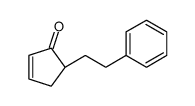(5S)-5-(2-phenylethyl)cyclopent-2-en-1-one结构式