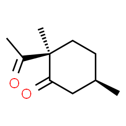 Cyclohexanone, 2-acetyl-2,5-dimethyl-, (2R,5R)- (9CI) Structure