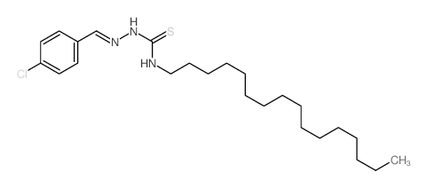 1-[(4-chlorophenyl)methylideneamino]-3-hexadecyl-thiourea Structure