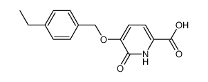 3-(p-ethylbenzyloxy)-2(1H)-pyridone-6-carboxylic acid Structure
