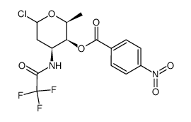 1-chloro-2,3,6-trideoxy-4-O-p-nitrobenzoyl-3-trifluoroacetamido-L-lyxohexopyranose结构式