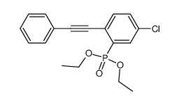 (5-chloro-2-phenylethynyl-phenyl)-phosphonic acid diethyl ester结构式