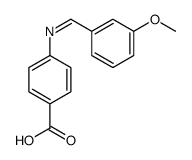 4-[(3-methoxyphenyl)methylideneamino]benzoic acid Structure