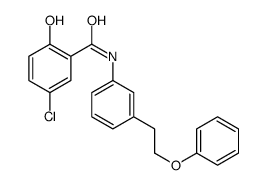 5-chloro-2-hydroxy-N-[3-(2-phenoxyethyl)phenyl]benzamide结构式