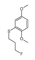 2-(3-fluoropropylsulfanyl)-1,4-dimethoxybenzene结构式