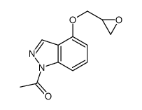 1-[4-(oxiran-2-ylmethoxy)indazol-1-yl]ethanone Structure