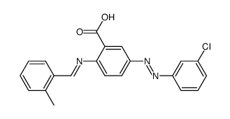 5-(m-chlorophenylazo)-N-(o-methylbenzylidene)anthranilic acid Structure