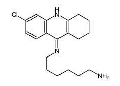 N'-(6-chloro-1,2,3,4-tetrahydroacridin-9-yl)hexane-1,6-diamine结构式