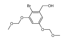 (2-bromo-3,5-bis(methoxymethoxy)phenyl)methanol结构式