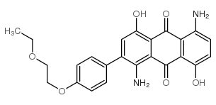 1,5-diamino-2-[4-(2-ethoxyethoxy)phenyl]-4,8-dihydroxyanthracene-9,10-dione结构式