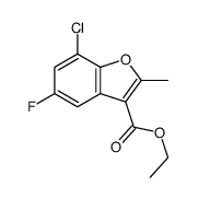 ethyl 7-chloro-5-fluoro-2-methyl-1-benzofuran-3-carboxylate Structure