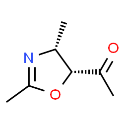 Ethanone, 1-(4,5-dihydro-2,4-dimethyl-5-oxazolyl)-, cis- (9CI) Structure
