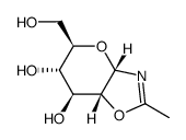 (3aS,5R,6S,7S,7aR)-5-(hydroxymethyl)-2-methyl-3a,6,7,7a-tetrahydro-5H-pyrano[2,3-d]oxazole-6,7-diol结构式