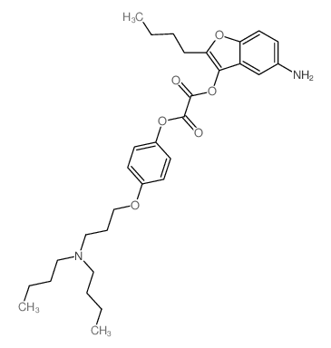 2-丁基-3-[4-(3-(二丁氨基)丙基)苯甲酰基)-5-氨基苯并呋喃草酸盐结构式