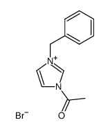 1-acetyl-3-benzylimidazolium bromide Structure