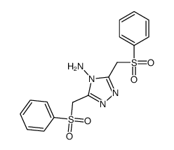 3,5-bis(benzenesulfonylmethyl)-1,2,4-triazol-4-amine Structure