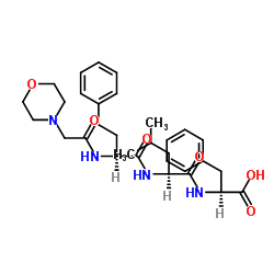 (alphaS)-alpha-[(4-Morpholinylacetyl)amino]benzenebutanoyl-L-leucyl-L-phenylalanine structure
