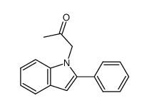 1-(2-phenyl-1H-indol-1-yl)propan-2-one Structure