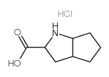 (E)-(-)-八氢环戊二烯并[b]吡咯-2-甲酸盐酸盐结构式