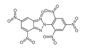 2-(2',4',6'-trinitrophenyl)-4,6-dinitrobenzotriazole 1-oxide Structure