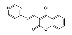 4-chloro-3-(pyrimidin-4-yliminomethyl)chromen-2-one Structure