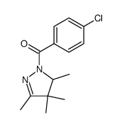 1-(p-chlorobenzoyl)-3,4,4,5-tetramethyl-2-pyrazoline结构式