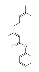 S-phenyl 3,7-dimethylocta-2,6-dienethioate结构式
