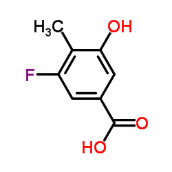 3-氟-4-甲基-5-羟基苯甲酸结构式