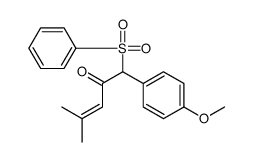 1-(benzenesulfonyl)-1-(4-methoxyphenyl)-4-methylpent-3-en-2-one Structure