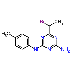 1,3,5-TRIAZINE-2,4-DIAMINE, 6-(1-BROMOETHYL)-N'-2'-(4-METHYLPHENYL)-结构式