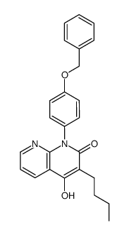 1-(4-Benzyloxy-phenyl)-3-butyl-4-hydroxy-1H-[1,8]naphthyridin-2-one结构式