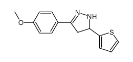 3-(4-methoxyphenyl)-5-thiophen-2-yl-4,5-dihydro-1H-pyrazole结构式