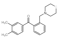 3,4-DIMETHYL-2'-THIOMORPHOLINOMETHYL BENZOPHENONE结构式