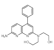 Ethanol,2,2'-[(7-amino-4-phenyl-1,8-naphthyridin-2-yl)imino]bis- (9CI) Structure