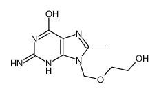 2-amino-9-(2-hydroxyethoxymethyl)-8-methyl-3H-purin-6-one Structure
