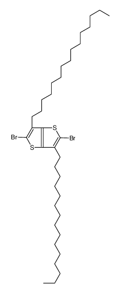 2,5-dibromo-3,6-di(pentadecyl)thieno[3,2-b]thiophene Structure