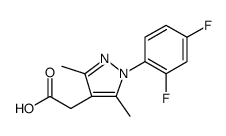 [1-(2,4-二氟苯基)-3,5-二甲基-1H-吡唑-4-基]乙酸结构式