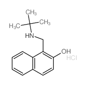 2-Naphthalenol,1-[[(1,1-dimethylethyl)amino]methyl]-, hydrochloride (1:1) Structure