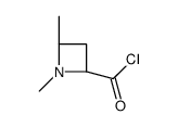 2-Azetidinecarbonyl chloride, 1,4-dimethyl-, trans- (9CI) structure
